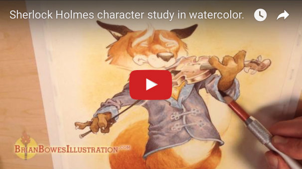 Sherlock Watercolor Video